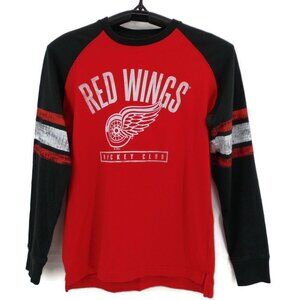 NHL Detroit Red Wings Hockey Club Shirt M Licensed Jersey Style Knit Top Graphic